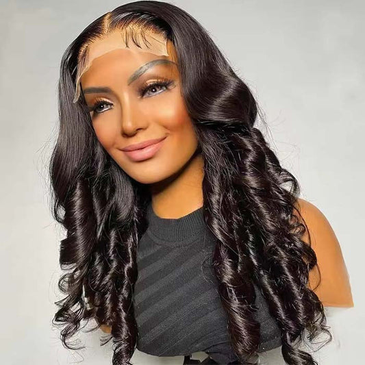 Romance Curl 3D Body Wave Skinlike Pre Cut HD Lace Front Wig Pre Bleached Knots Glueless Wig