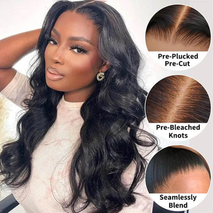[BOGO] Skin Melt Body Wave 13x4 HD Lace Front Human Hair Wigs with Bleached Knots Special Offer