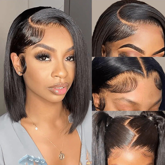 Exclusive Flash | Straight Bob Pre Cut 8x5 Lace Glueless Wig 220% Density Special Offer