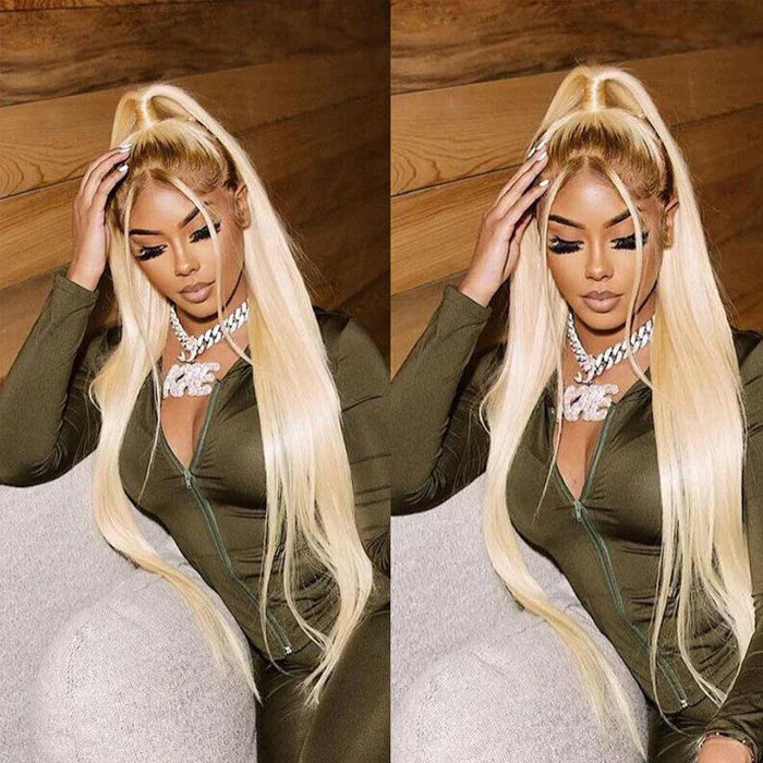 New In Ash Blonde Ombre Wigs Body Wave/Straight 13x4  HD Lace Front Human Hair Wigs 180% Density