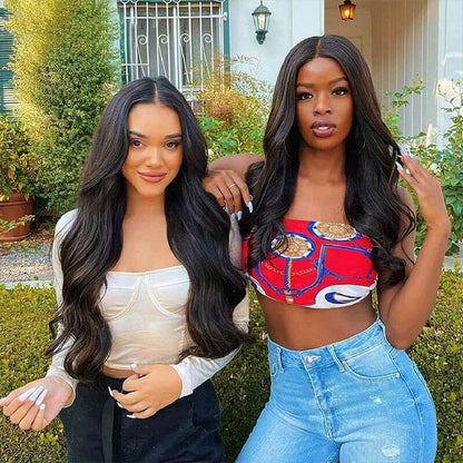 Subella Hair T Part HD Transparent Lace Wig Body Wave Human Hair