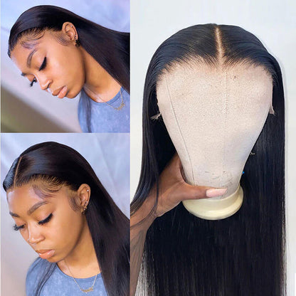 Subella Hair HD Transparent T Part Lace Wig Straight Human Hair