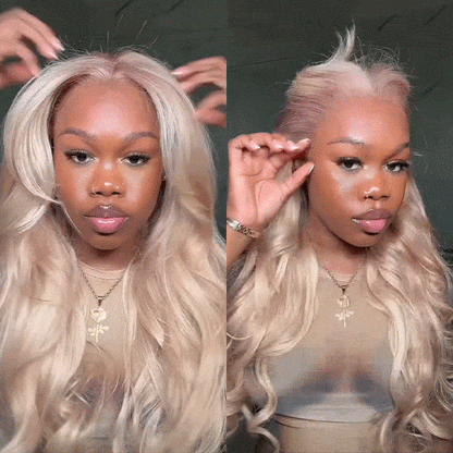 Curtain Bangs Glueless HD Lace Wig Chic Retro Body Wave Human Hair Wigs with Adjustable Strap