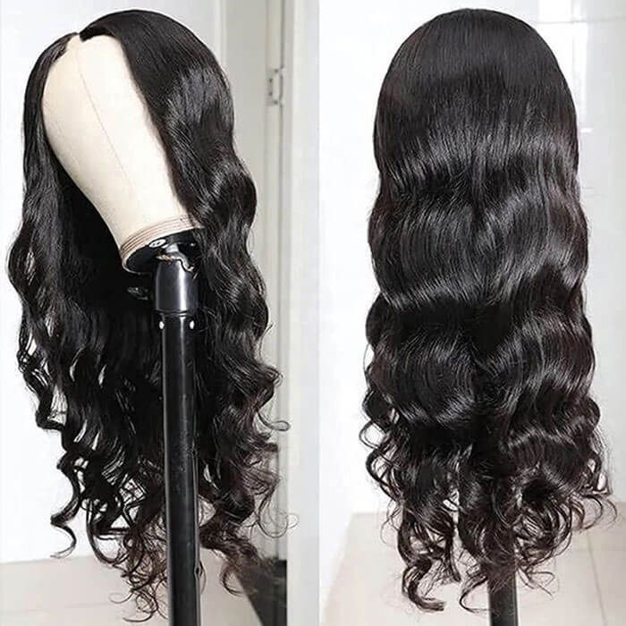 Beginner Friendly V Part Body Wave Wig No Leave Out Super Natural Human Hair Wig