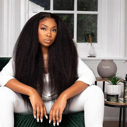 Subella Glueless V Part 0 Skill Needed Wig Beginner Friendly Natural Scalp Kinky Straight Human Hair