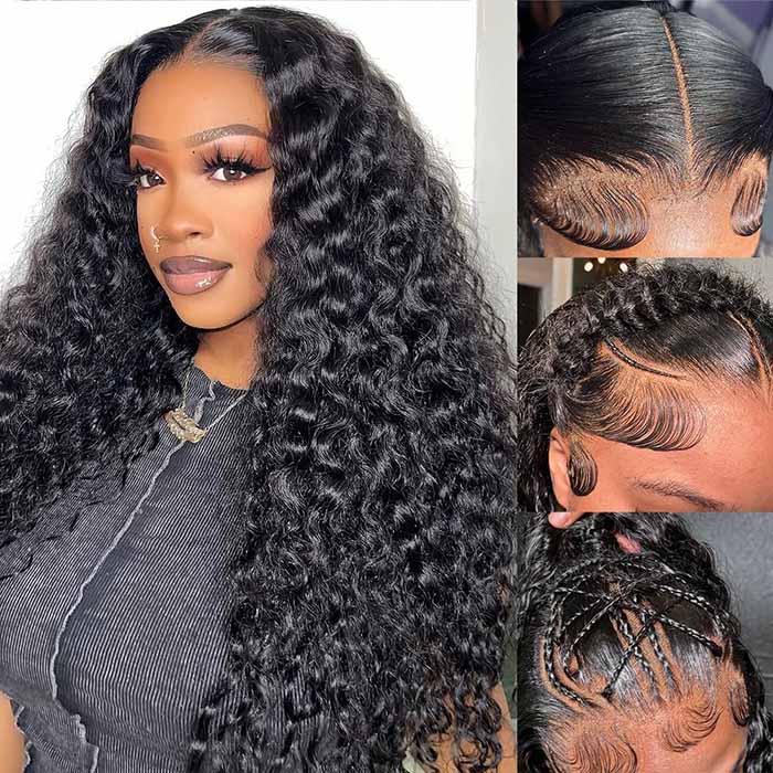 Exclusive Flash | 8x5 Pre Cut Lace Water Wave Wig Pre Plucked Bleached Knots Wig Special Offer