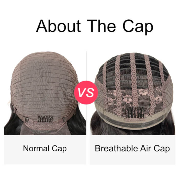 Pre Cut 4X4 HD Lace Closure Wigs Body Wave Human Hair Wig With Breathable Cap