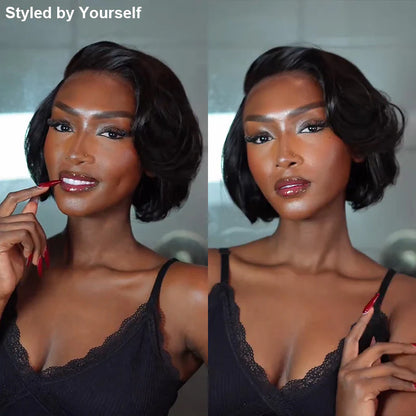 Blowout Bob Straight 7x5 Lace Wear Go Wig Pre-Bleached Tiny Knots Glueless Wig | BGMgirl Hair