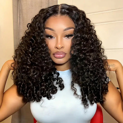 13x6 Burmese Curly Draw String Wear Go Wig HD Lace Bleached Knots Glueless Wig | BGMgirl Hair