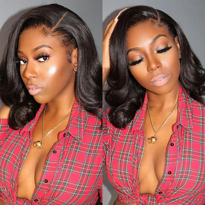 14"=$89 Body Wave Short bob Wigs 13x4 Lace Front Wigs Human Hair 100% Real Human Hair Wig Special Offer