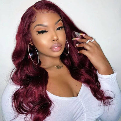 20"=$149 99J Burgundy Red Straight/Body Wave Wigs 13x4/4x4 HD Lace Front Wig Special Offer
