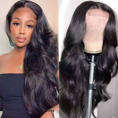 20''=$89 4X4 HD Transparent Lace Closure Wigs Body Wave Wig Pre Plucked With Baby Hair Special Offer