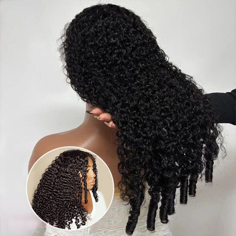13x6 Burmese Curly Draw String Wear Go Wig HD Lace Bleached Knots Glueless Wig | BGMgirl Hair
