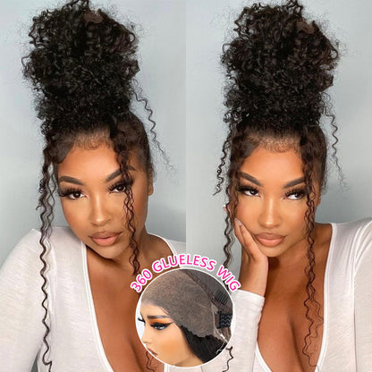 360 Lace Water Wave Invisi Draw String Wear Go Wig Pre-Bleached Pre-Cut Lace Glueless Wig | BGMgirl Hair