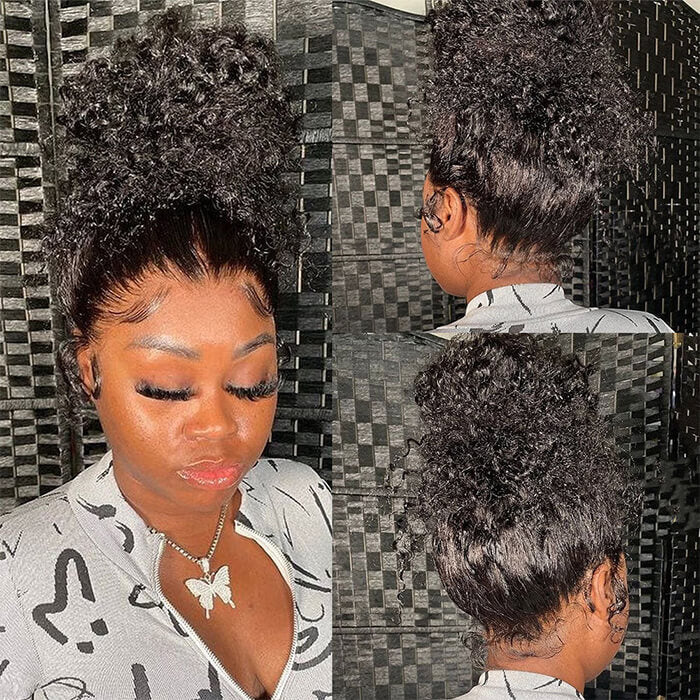 [BOGO] Invisi-String Snug Fit 360 HD Lace Frontal Glueless Wig Curly Human Hair Wig for Women Special Offer