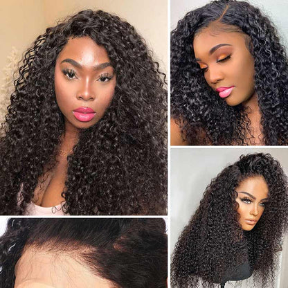 Pre Cut Glueless Wig Pre Bleached Curly 8x5 Lace Closure Wig Pre Plucked Upgrade Tiny Knots Human Hair Wigs