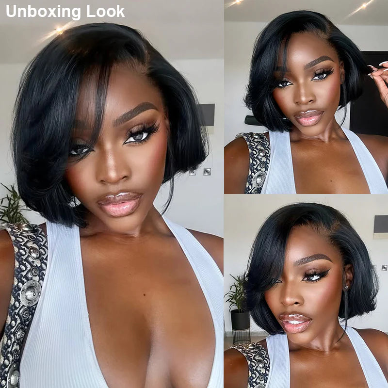 Blowout Bob Straight 7x5 Lace Wear Go Wig Pre-Bleached Tiny Knots Glueless Wig | BGMgirl Hair