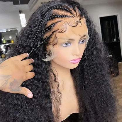 13x6 HD Full Lace Frontal Wigs Invisible HD Lace Curly Front Wigs Pre Bleached Knots Plucked Hairline