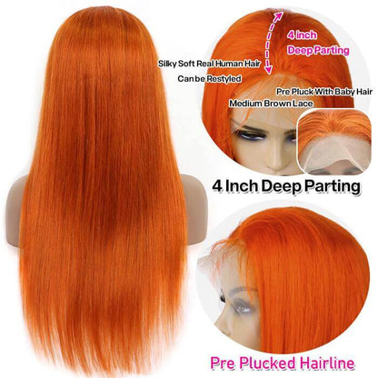 Buy One Get One Free  Ginger Color Lace Closure Wig + Body Wave Bob wig Special Offer