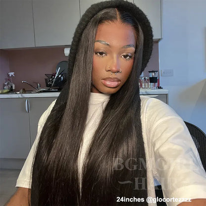 M-cap Straight 9x6 Wear Go Wig HD Lace Pre-Bleached Tiny Knots Pre-Plucked Natural Hairline Glueless Wig | BGMgirl Hair