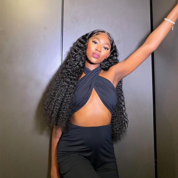 Put On And Go Pre-Cut 4x4 /13x4 HD Lace Wig Water Wave Human Hair Wig with Breathable Cap  Easy to Install