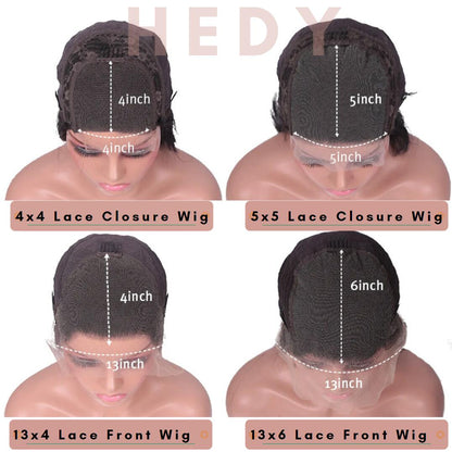 New In --Yellow Short Bob Wig 13x4 HD Lace Front Wigs Pre Plucked Glueless Wig