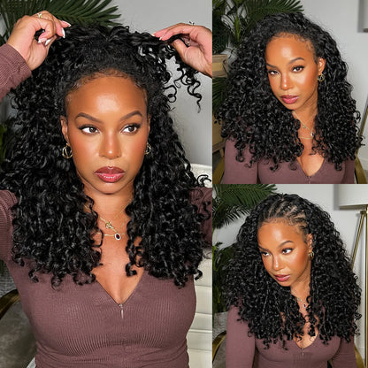 Burmese Curly 3 In 1 Half Wig Drawstring Band Flip Over Wear Go Wig BGMgirl Hair