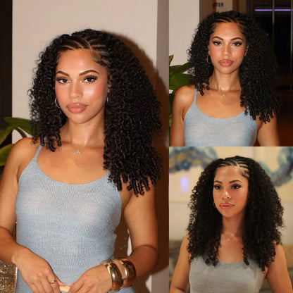 Burmese Curly 3 In 1 Half Wig Drawstring Band Flip Over Wear Go Wig BGMgirl Hair