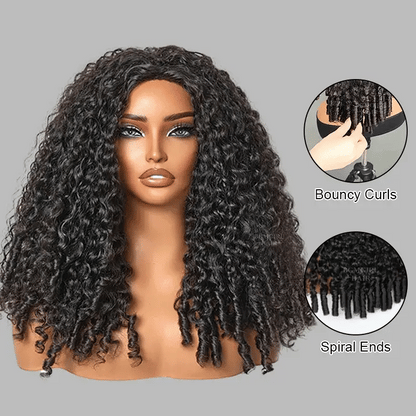 Burmese Curly 3 In 1 Half Wig Drawstring Band Flip Over Wear Go Wig BGMgirl Hair