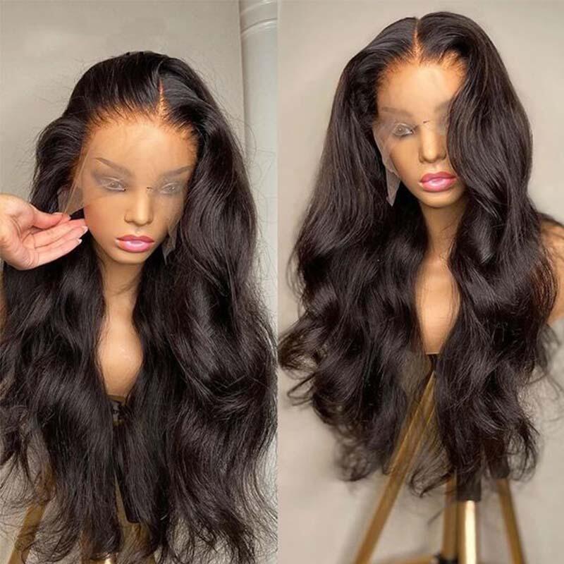 Body Wave HD Invisible 13x4 Lace Front Human Hair Wigs Pre Plucked Brazilian Virgin Hair