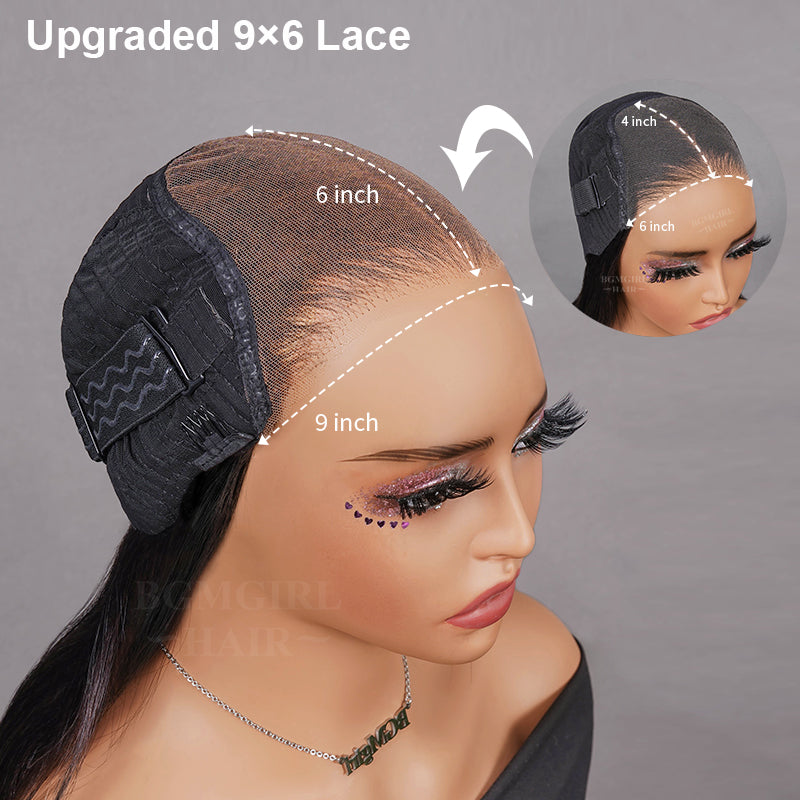 Face-Framing Layered Cut Body Wave 9x6 Wear Go Wig Transparent Lace Glueless Wig | BGMgirl Hair