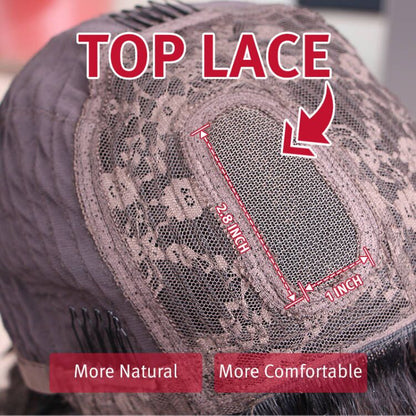 Glueless Brown Human Hair Wigs Straight Wig With Bangs Beginner Friendly