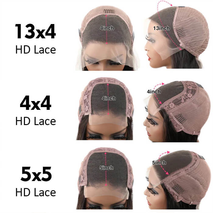 4C Curly Edge Hairline 1B/30 Ombre Color HD Lace Curly Wigs 5x5/13x4/13x6 Lace Frontal Wig