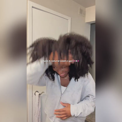 Afro Curly 3 In 1 Half Wig Drawstring Band Wear Go Wig Invisible Hairline BGMgirl Hair