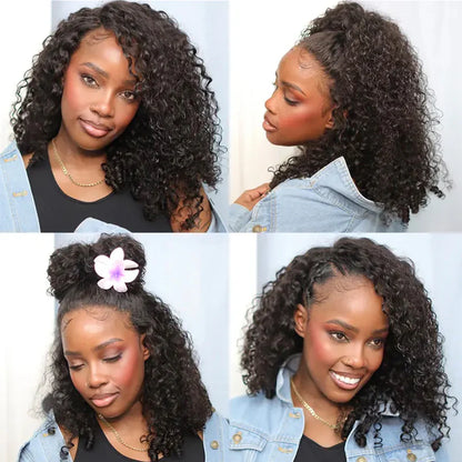 13x6 Burmese Curly Draw String Wear Go Wig HD Lace Bleached Knots Glueless Wig | BGMgirl Hair