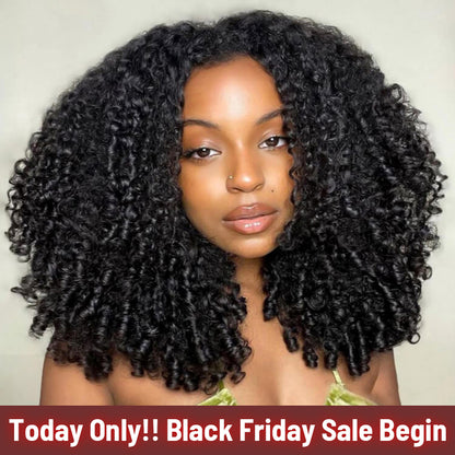 Burmese Curly 3 In 1 Half Wig Drawstring Band Flip Over Wear Go Wig BGMgirl Hair