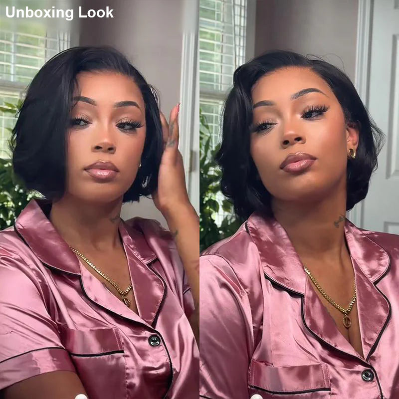 Blowout Bob Straight 7x5 Lace Wear Go Wig Pre-Bleached Tiny Knots Glueless Wig | BGMgirl Hair