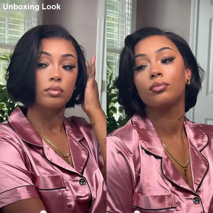 Blowout Bob Straight 7x5 Lace Wear Go Wig Pre-Bleached Tiny Knots Glueless Wig | BGMgirl Hair