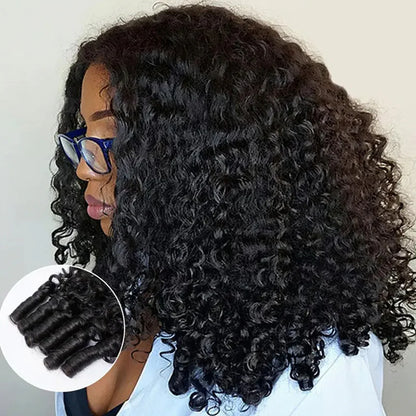 13x6 Burmese Curly Draw String Wear Go Wig HD Lace Bleached Knots Glueless Wig | BGMgirl Hair