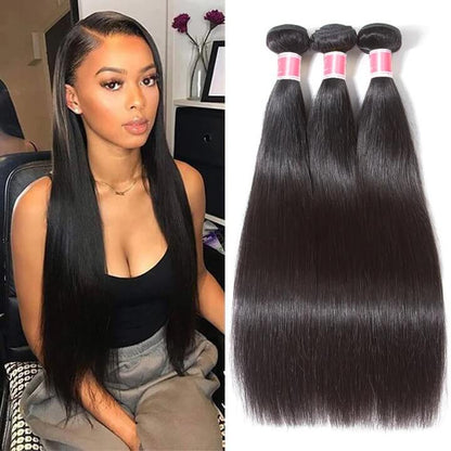 Subella Hair 3 Pcs/pack Brazilian Virgin Hair Straight Bundles Brazilian Human Virgin Hair Extensions