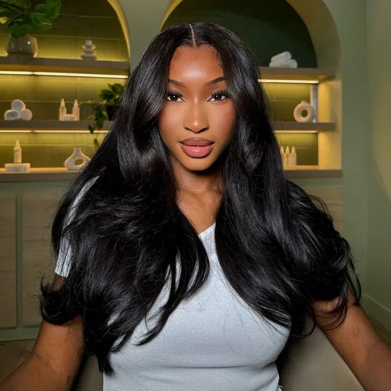 M-cap Straight 9x6 Wear Go Wig HD Lace Pre-Bleached Tiny Knots Pre-Plucked Natural Hairline Glueless Wig | BGMgirl Hair