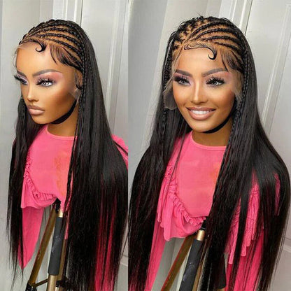 13x6 HD Full Lace Frontal Wigs Invisible HD Lace Straight Front Wigs Pre Bleached Knots Plucked Hairline