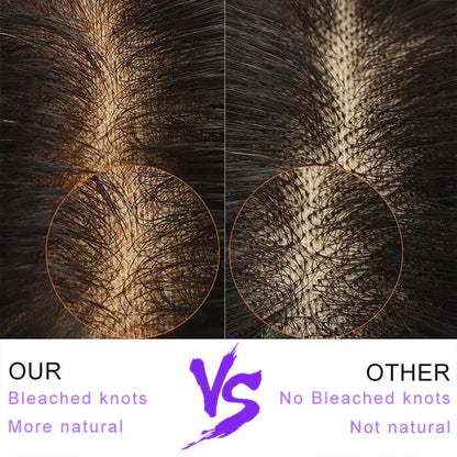 13x6 HD Full Lace Frontal Wigs Invisible HD Lace Kinky Straight Front Wigs Pre Bleached Knots Plucked Hairline