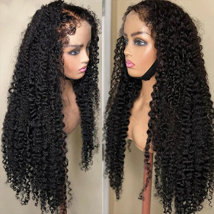 4C Hairline Wigs Kinky Curly Wigs 13x4/ 4x4/ 5x5 HD Lace Front Wig With Curly Baby Hair Realistic Hairline