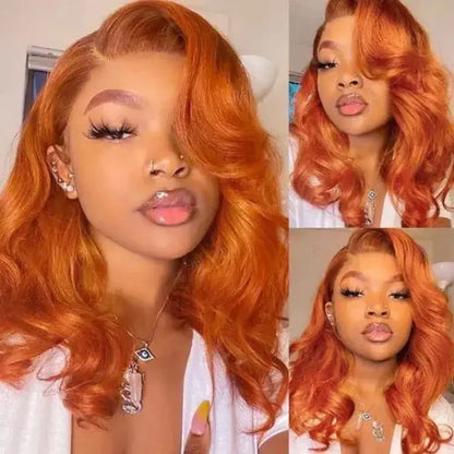 Subella Hair Ginger Color 13x4 HD Lace Front Wig Body Wave Colored Human Hair Wigs