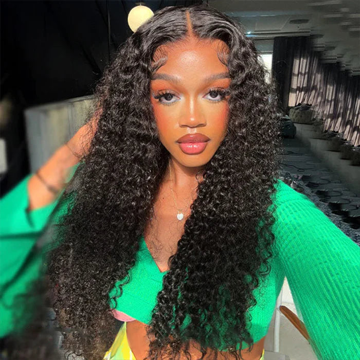 7X5 Pre Cut Wigs Glueless Deep Wave Human Hair Wigs HD Lace Closure Wigs