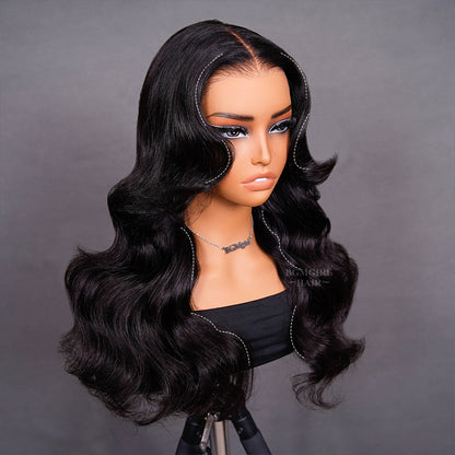 Face-Framing Layered Cut Body Wave 9x6 Wear Go Wig Transparent Lace Glueless Wig | BGMgirl Hair