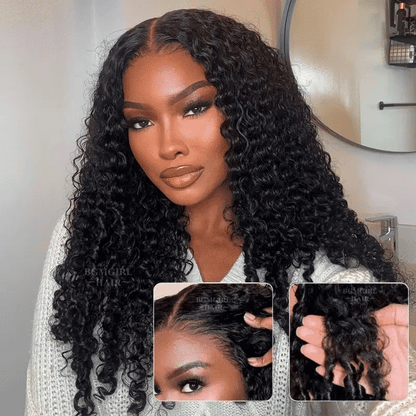 9x6 Burmese Curly M-cap Draw String Wear Go Wig HD Lace Bleached Knots Glueless Wig | BGMgirl Hair