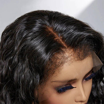 4C Edges | Water Wave Kinky Edges Free Parting 13x4 Undetectable Lace Front Wig
