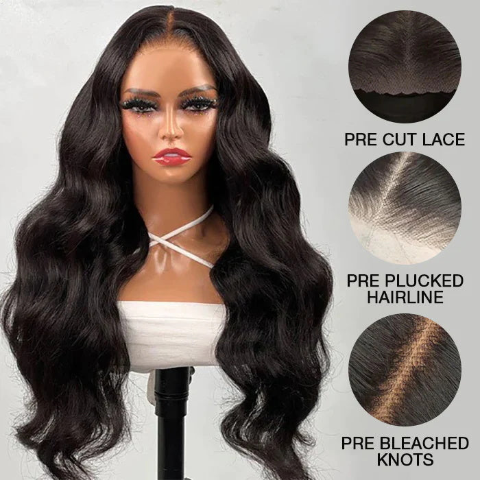 Upgrade Put On And Go 8×5/13x4 Glueless Lace Wig Pre-cut Lace Body Wave HD Lace Closure Wig Beginnger Friendly